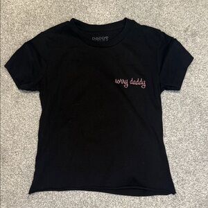 Sorry Daddy cropped tshirt